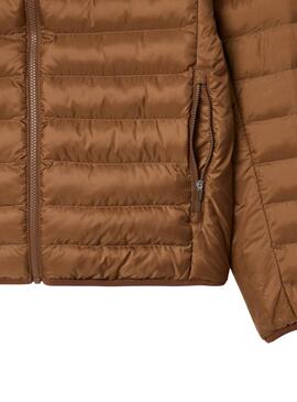 Jaqueta acolchoada Lacoste camel para homem