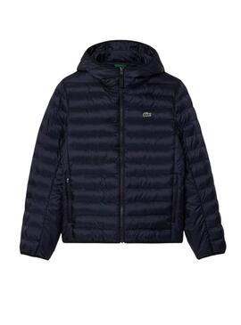 Jaqueta acolchoada azul marinho Lacoste para homem