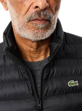 Colete Lacoste básico preto para homem