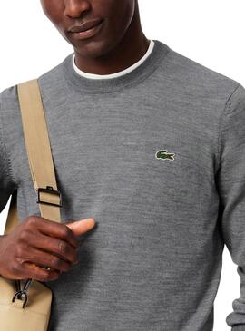 Camisola básica cinza da Lacoste para homem