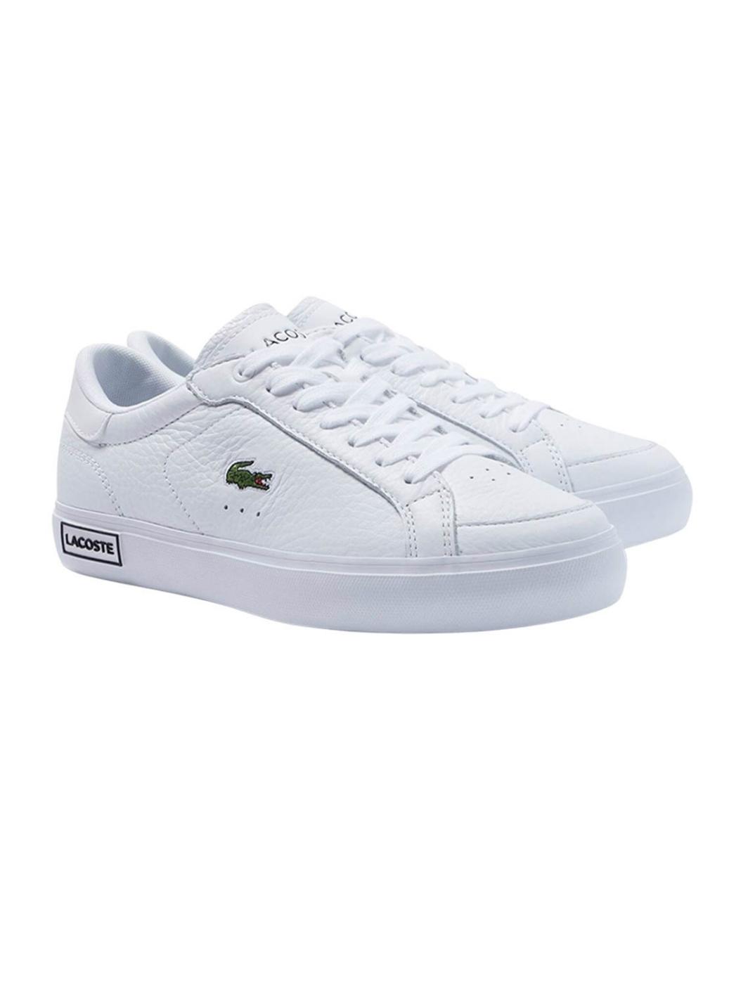 Ténis Lacoste Powercourt Croco Branco para mulher