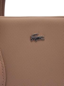 Bolsa Handle Daily Lacoste Camel para mulher