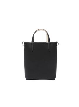 Bolsa Lacoste Anna Vertical Preto e Branco para mulher