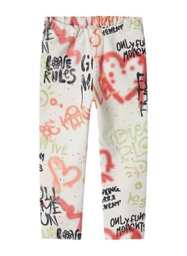 Leggings Name It Noelle HeartFelt Graffiti para menina