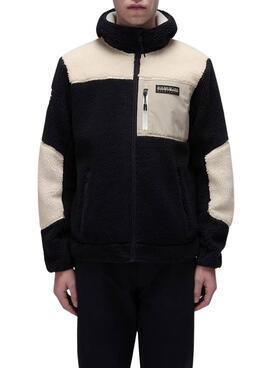 Fleece Napapijri Yupik Preto e Branco para homem