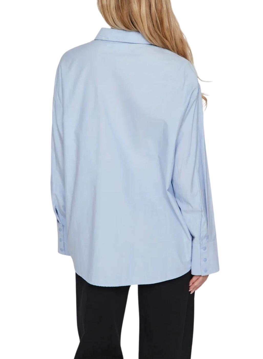 Camisa Vila Vifine Azul Oversized para mulher