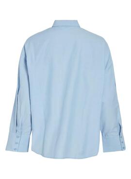 Camisa Vila Vifine Azul Oversized para mulher