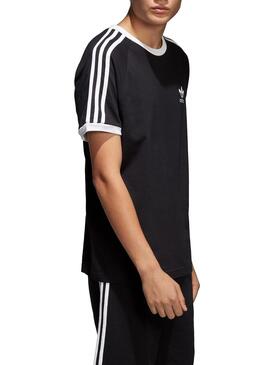 T-Shirt Adidas 3 Stripes Preto Para Homem