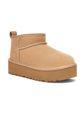 Botas UGG Ultra Mini Platform Bege para menino e menina