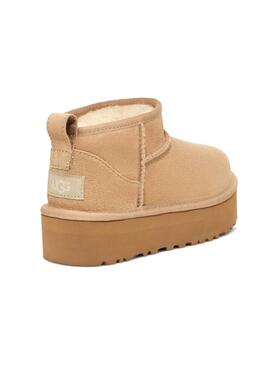 Botas UGG Ultra Mini Platform Bege para menino e menina