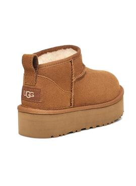 Botas UGG Mini Platform Marrom para menino e menina