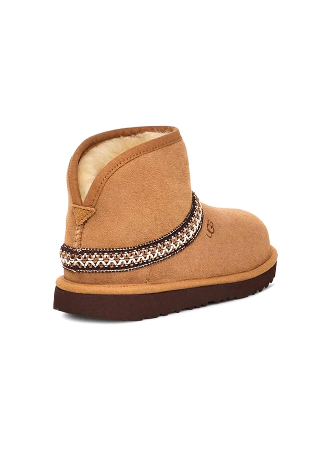 Botas UGG Mini Crescent Marrom para menino e menina