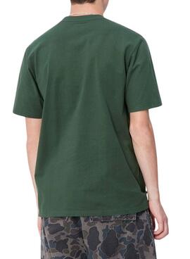 Camiseta Carhartt University verde para homem.