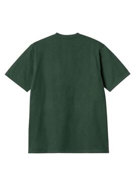 Camiseta Carhartt University verde para homem.