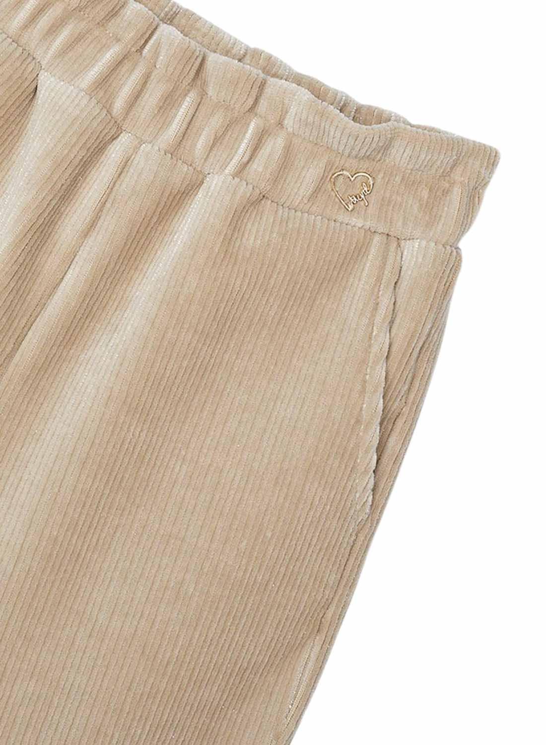 Calça de cotelê Mayoral Bege para menina