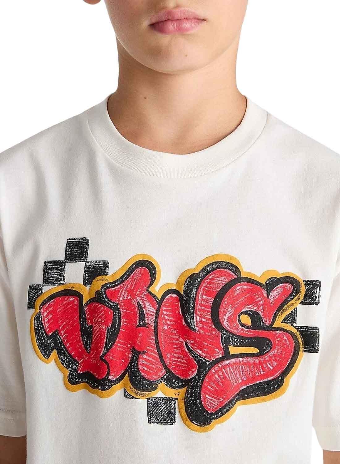 Camiseta Vans Tagged Cru para crianças