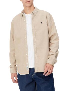 Camisa Carhartt Madison Cord bege para homem