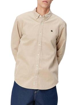 Camisa Carhartt Madison Cord bege para homem