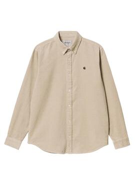 Camisa Carhartt Madison Cord bege para homem