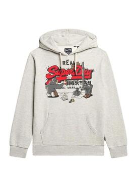 Moletom Superdry New York cinza para homens