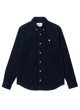 Camisa Carhartt Madison Cord Azul Marinho para homem