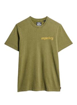 Camiseta Superdry Tattoo Graphic verde para homem