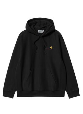 Moletom Carhartt Hoodie American Script Sweat Preto para homem