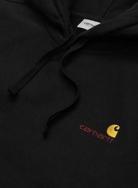 Moletom Carhartt Hoodie American Script Sweat Preto para homem