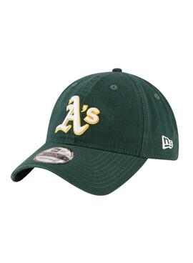 Boné New Era Oakland Athletics Core Classic verde para homem e mulher