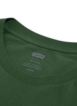 Camisola Levis Relaxada Baby Tab verde para homem