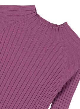 Camisola Mayoral Gola Alta Rosa para menina