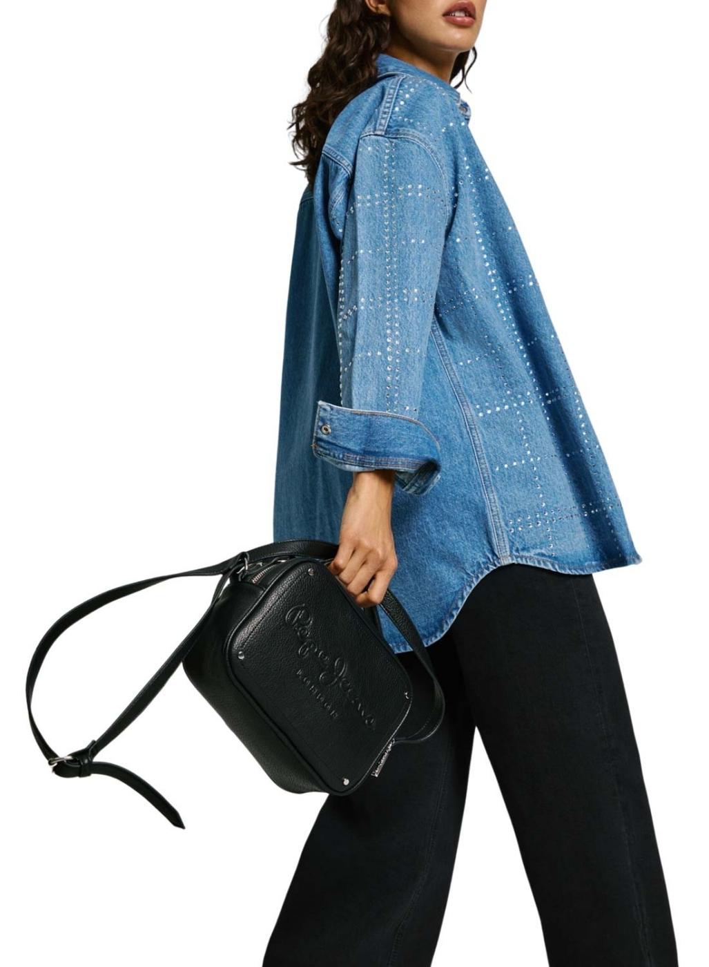 Bolsa Pepe Jeans Bassy Icon Preto para mulher