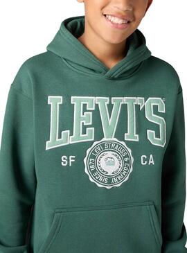 Hoodie Levis Sporty Verde para menino