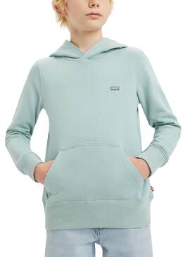 Hoodie Levis Mini Batwing Turquesa para menino