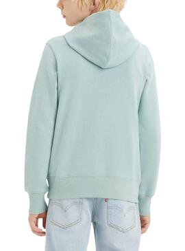 Hoodie Levis Mini Batwing Turquesa para menino