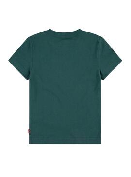 Camiseta Levis Batwing verde para criança