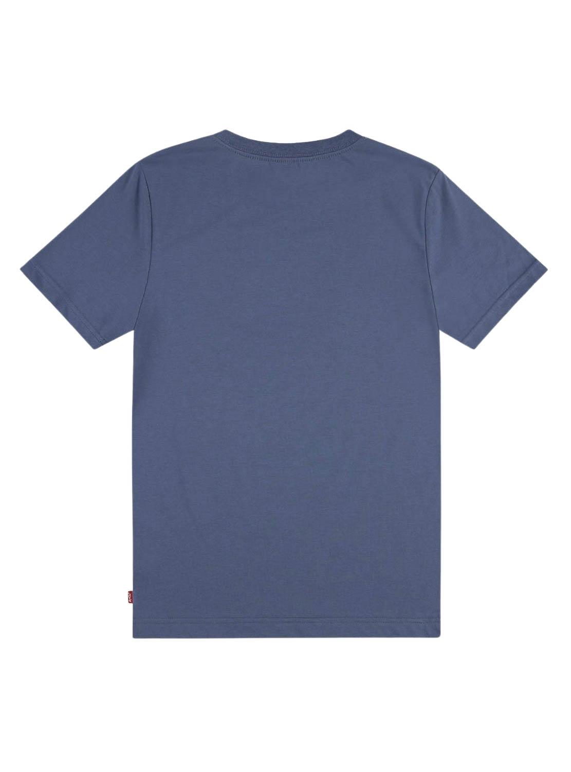 Camiseta Levi's Batwing montanhas azul para crianças