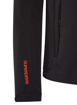 Jaqueta Superdry Softshell Trekker com Capuz Preto para homem