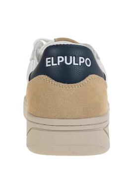 Ténis El Pulpo Esportivo Branco Logo Contraste Marinho para homem