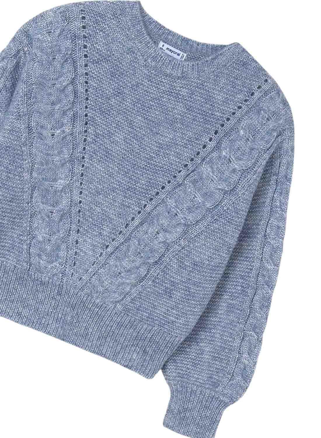 Camisola Malha Trançada Mayoral Azul Celeste para menina