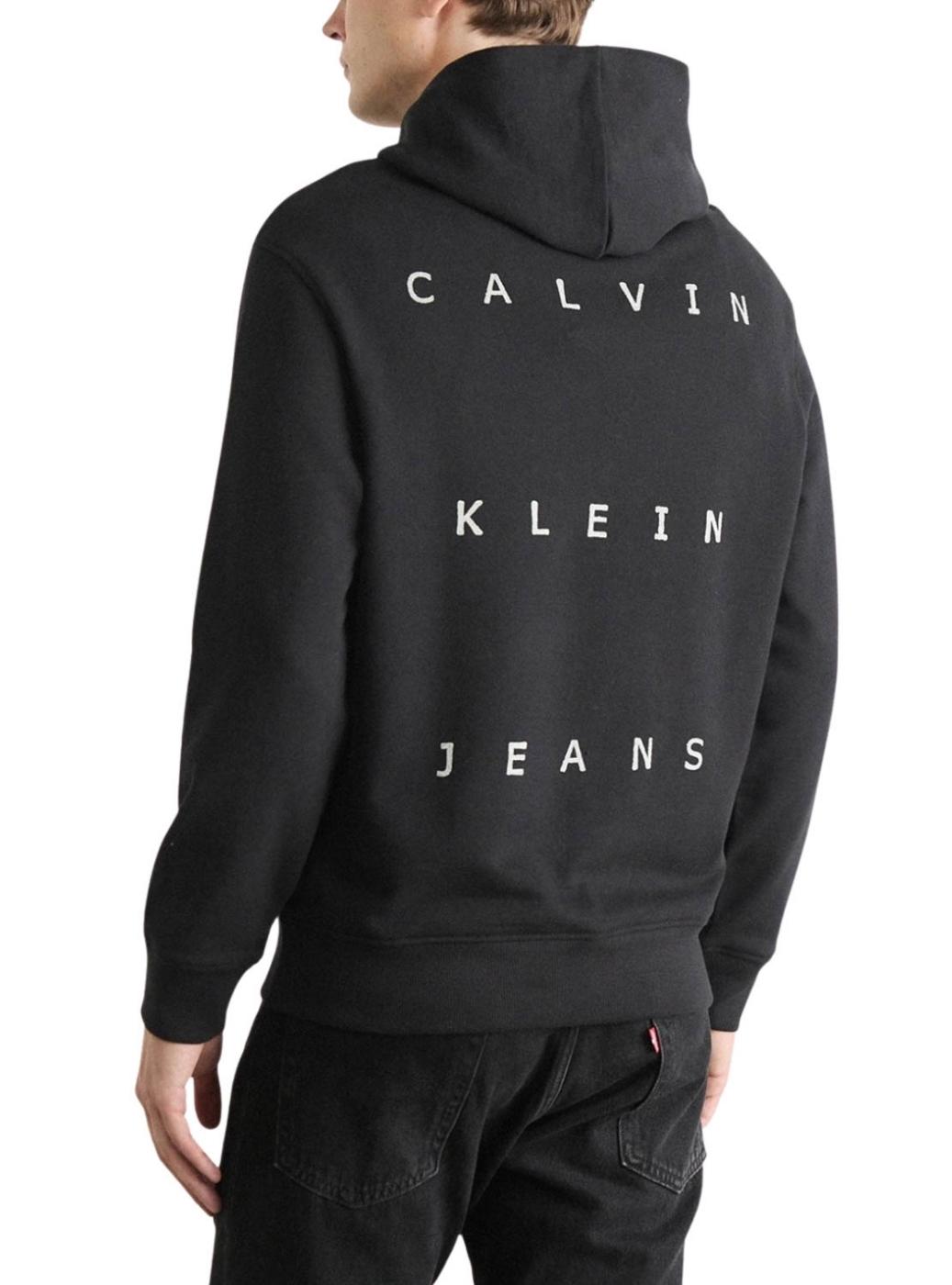 Moletom Calvin Klein Jeans Stamp preto para homem