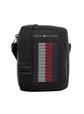 Bolsa Tommy Hilfiger Foundation Reporter preta para homem