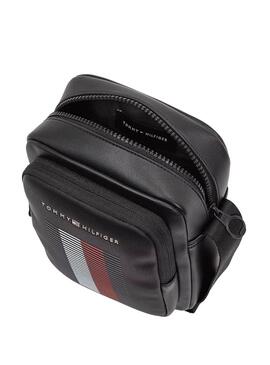 Bolsa Tommy Hilfiger Foundation Reporter preta para homem