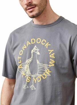 Camiseta Altonadock Slogan cinza para homem