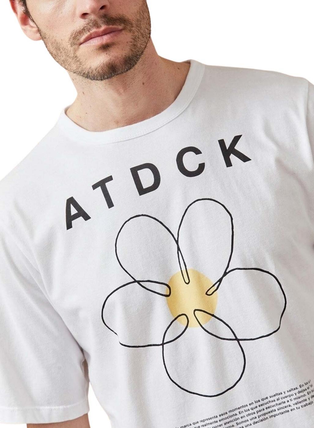 Camiseta Altonadock Flor branca para homem