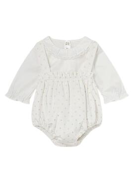 Conjunto Mayoral Casaco Creme para bebê