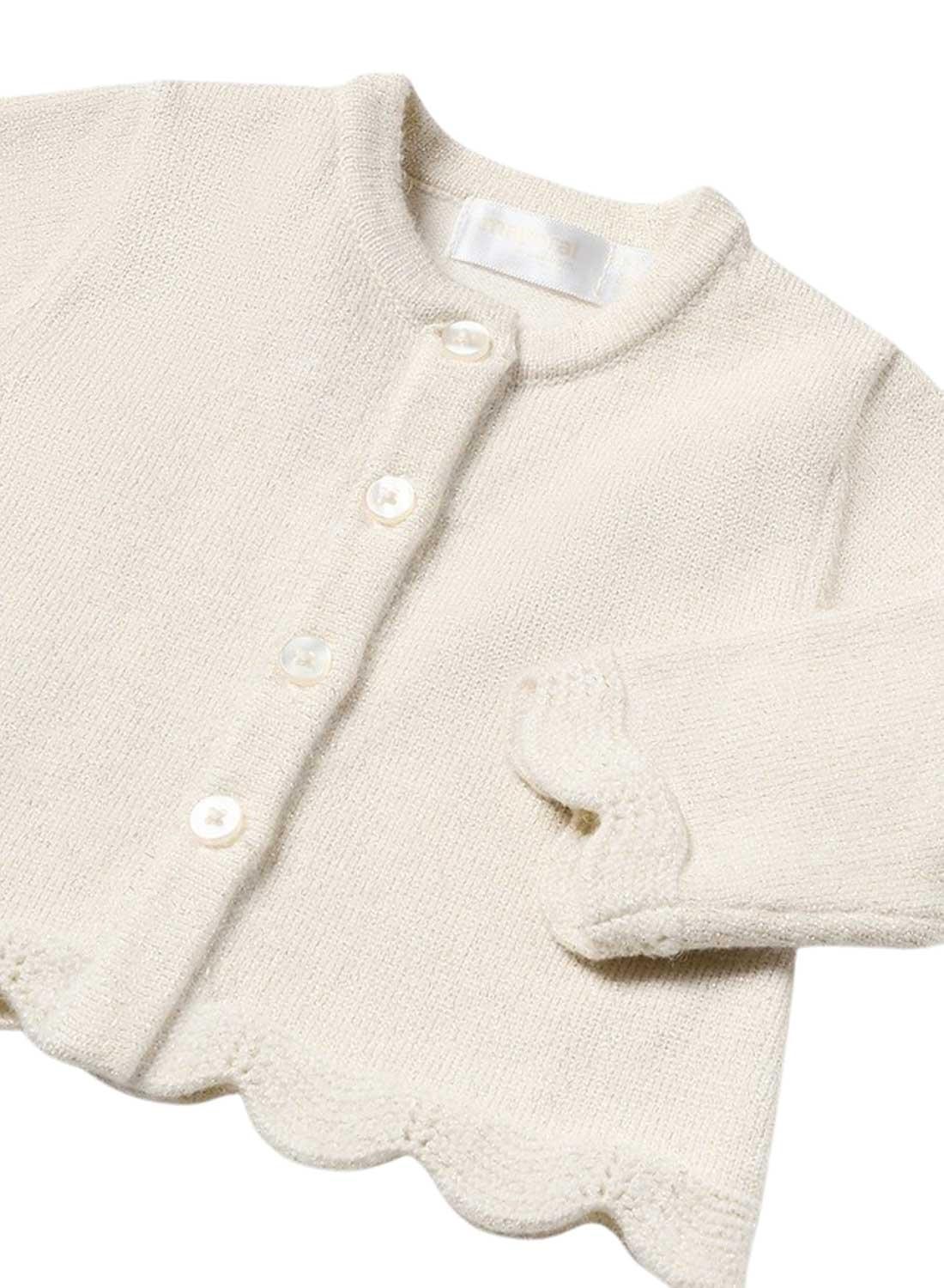 Conjunto Mayoral Casaco Creme para bebê