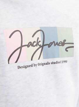 Sweatshirt Colorblock Jack and Jones Branco para menino