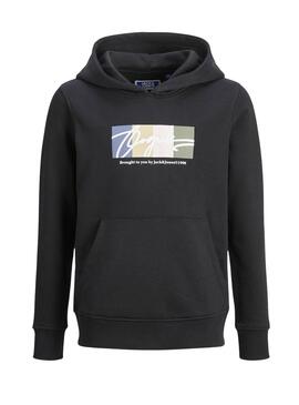 Sweatshirt Colorblock Jack and Jones Preto para menino