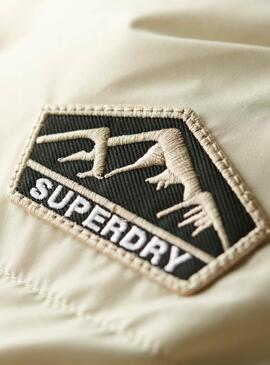 Casaco Acolchoado Superdry Bege para mulher